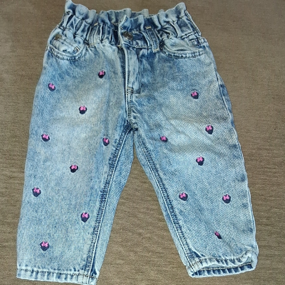 Kids Denim Jeans with Pink Accents